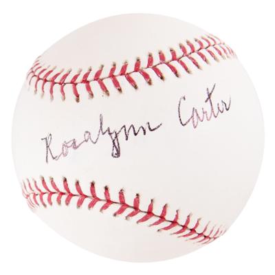 Lot #53 Rosalynn Carter Signed Baseball - Image 1