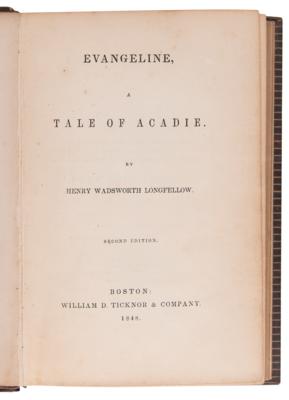 Lot #414 Henry W. Longfellow: First/Early Printings of 'The Waif,' 'The Belfry of Bruges,' and 'Evangeline' - Image 2