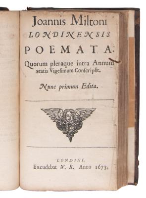 Lot #415 John Milton: Poems, &c. Upon Several Occasions (Second Edition, 1673) - Image 5