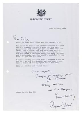 Lot #240 Margaret Thatcher Collection of (7) Typed Letters Signed to Jimmy Savile - Image 2