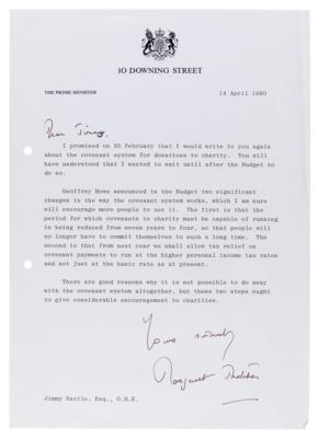 Lot #240 Margaret Thatcher Collection of (7) Typed Letters Signed to Jimmy Savile - Image 4