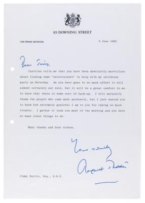 Lot #240 Margaret Thatcher Collection of (7) Typed Letters Signed to Jimmy Savile - Image 5