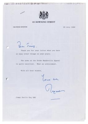 Lot #240 Margaret Thatcher Collection of (7) Typed Letters Signed to Jimmy Savile - Image 7