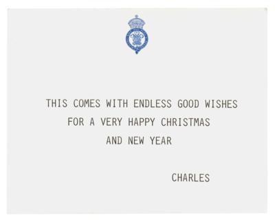 Lot #197 King Charles III Handwritten Envelope and Greeting Card to Jimmy Savile - Image 1