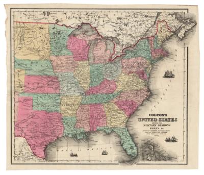 Lot #254 Civil War: Colton's United States Map,