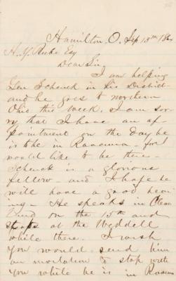 Lot #63 James A. Garfield Autograph Letter Signed (1864) - Image 1