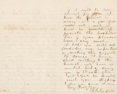 Lot #63 James A. Garfield Autograph Letter Signed (1864) - Image 2