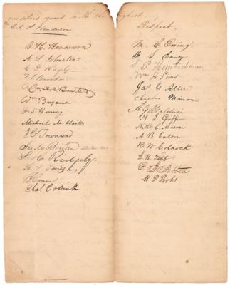 Lot #260 Albert Sidney Johnston and the West Point Class of 1826 Multi-Signed (28) Letter of Recommendation - Image 2