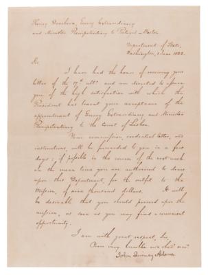 Lot #46 John Quincy Adams Letter Signed to Henry
