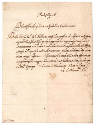 Lot #142 Pope Paul V Letter Signed - Image 1