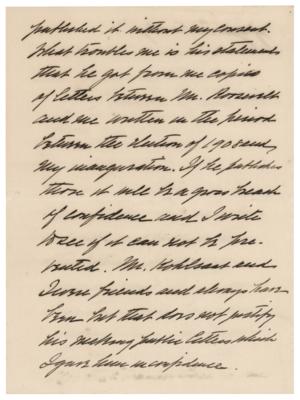 Lot #121 William H. Taft Autograph Letter Signed on Unauthorized Publication of Private Letters to Roosevelt - Image 2