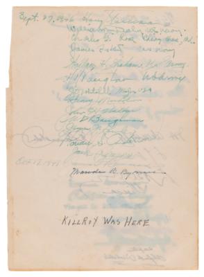 Lot #31 Harry S. Truman Multi-Signed Air Force One Guest Book, with Truman, Hoover, Arnold, and Others - Image 4