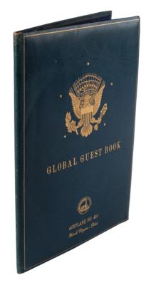 Lot #31 Harry S. Truman Multi-Signed Air Force One Guest Book, with Truman, Hoover, Arnold, and Others - Image 7