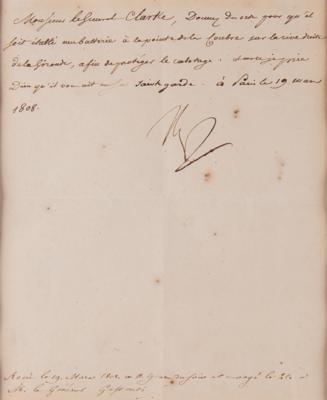 Lot #251 Napoleon Letter Signed, Establishing a Battery to Protect France's Coastal Shipping - Image 2