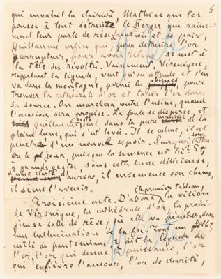 Lot #403 Emile Zola and Alfred Bruneau Autograph Manuscripts Signed - "Messidor" - Image 11