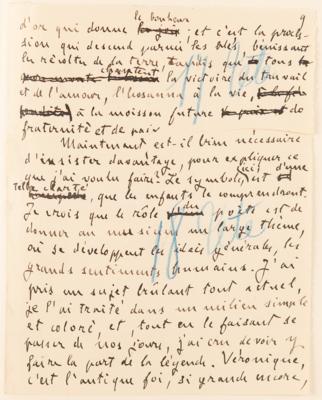 Lot #403 Emile Zola and Alfred Bruneau Autograph Manuscripts Signed - "Messidor" - Image 15