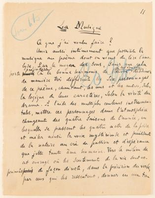 Lot #403 Emile Zola and Alfred Bruneau Autograph Manuscripts Signed - "Messidor" - Image 18