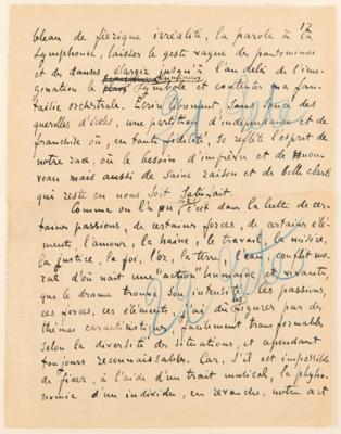 Lot #403 Emile Zola and Alfred Bruneau Autograph Manuscripts Signed - "Messidor" - Image 19