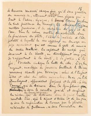 Lot #403 Emile Zola and Alfred Bruneau Autograph Manuscripts Signed - "Messidor" - Image 21