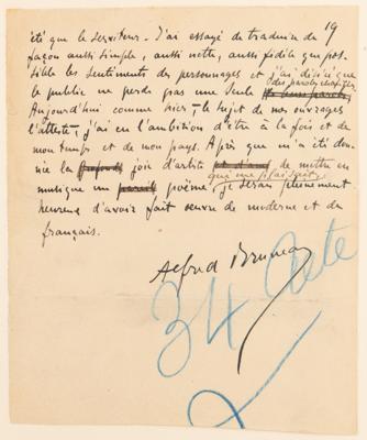 Lot #403 Emile Zola and Alfred Bruneau Autograph Manuscripts Signed - "Messidor" - Image 26