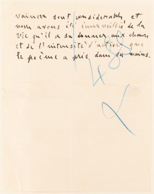 Lot #403 Emile Zola and Alfred Bruneau Autograph Manuscripts Signed - "Messidor" - Image 5