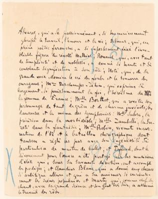 Lot #403 Emile Zola and Alfred Bruneau Autograph Manuscripts Signed - "Messidor" - Image 6