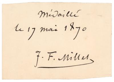 Lot #369 Jean-Francois Millet Signature - Image 1