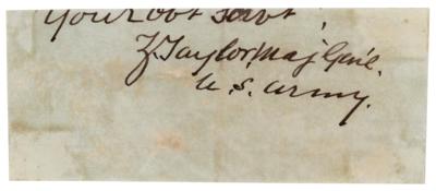 Lot #123 Zachary Taylor Signature - Image 1