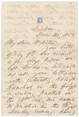 Lot #12 Franklin Pierce Autograph Letter Signed to His Former White House Secretary - Image 2