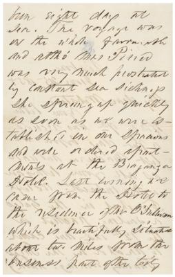 Lot #12 Franklin Pierce Autograph Letter Signed to His Former White House Secretary - Image 3