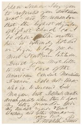 Lot #12 Franklin Pierce Autograph Letter Signed to His Former White House Secretary - Image 9