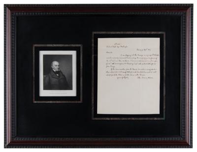 Lot #9 John Quincy Adams Autograph Letter Signed on News from the French Minister - Image 1