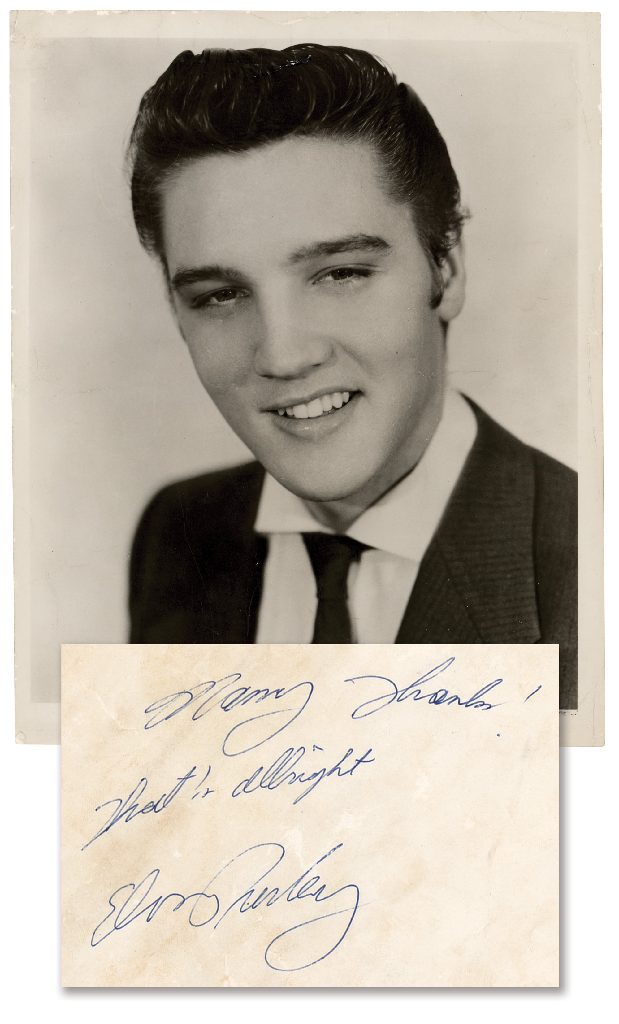 Lot #430 Elvis Presley Signed Photograph