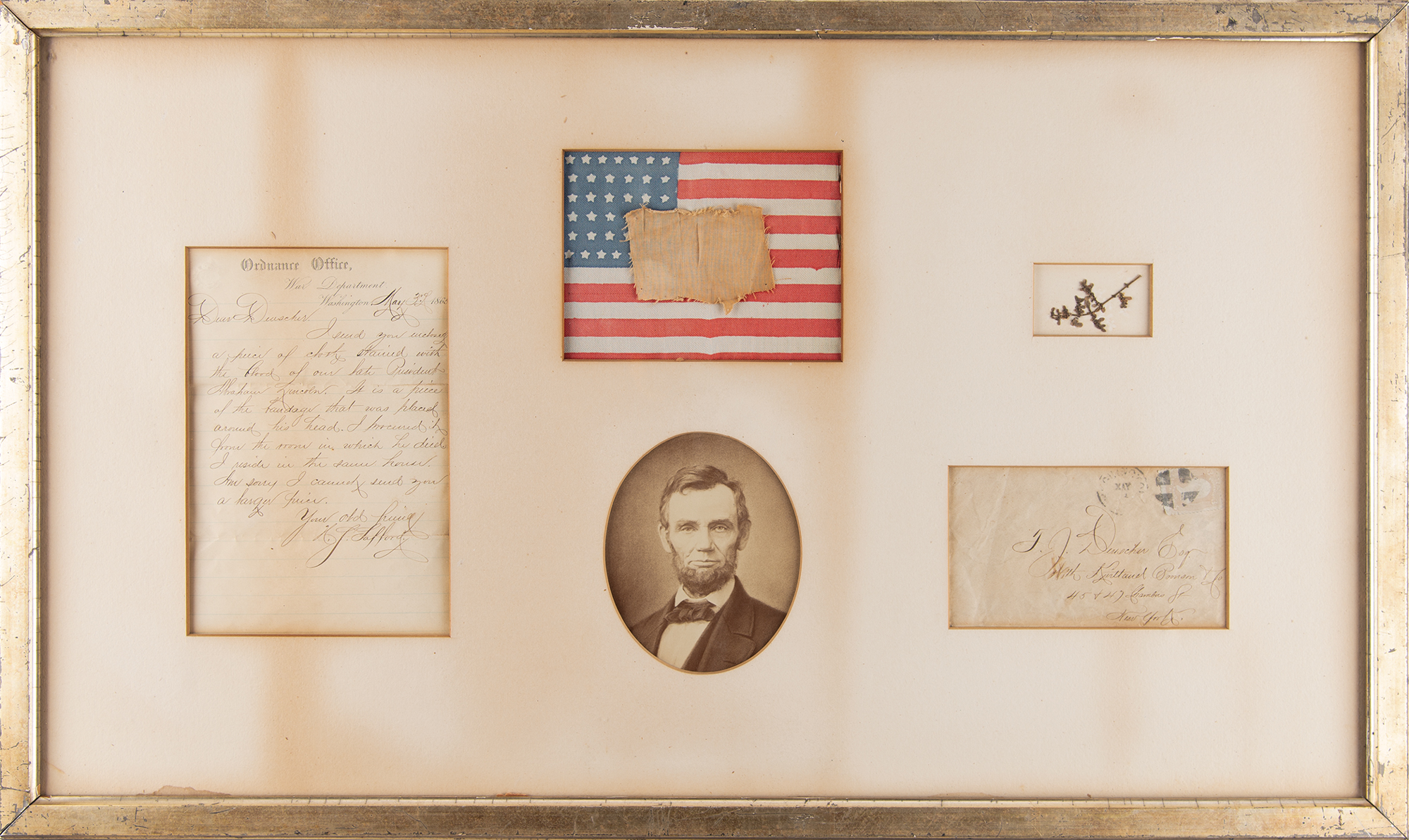 Lot #13 Abraham Lincoln Swatch of Bloodstained Bandage from the Petersen House, Obtained by War Department Employee Henry S. Safford - Image 5