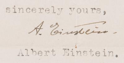 Lot #149 Albert Einstein Typed Letter Signed - Image 3