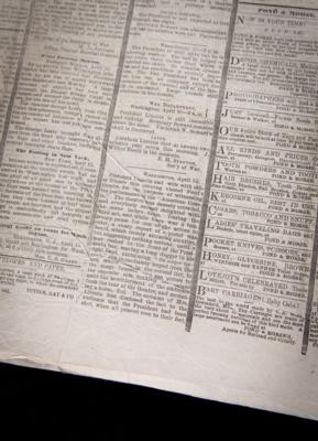 Lot #98 Abraham Lincoln: Rutland Daily Herald from April 17, 1865, with Details on Assassination - Image 4