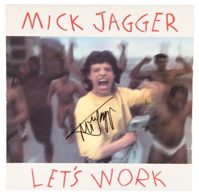 Lot #489 Rolling Stones: Mick Jagger Signed EP Record - 'Let's Work' (Promotional) - Image 1