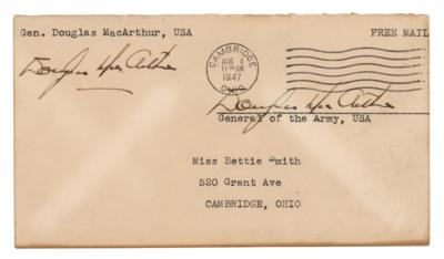 Lot #261 Douglas MacArthur Twice-Signed Mailing