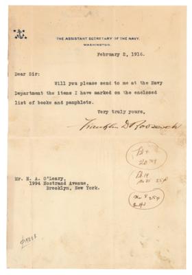 Lot #117 Franklin D. Roosevelt Early Typed Letter
