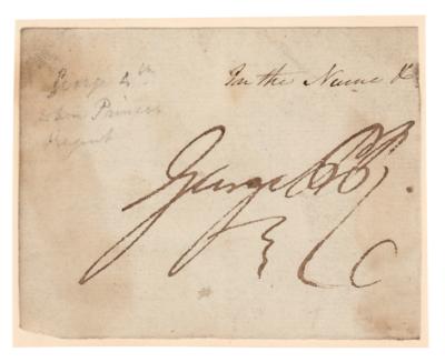 Lot #202 King George IV Signature - Image 1