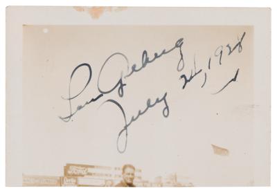 Lot #580 Lou Gehrig Signature