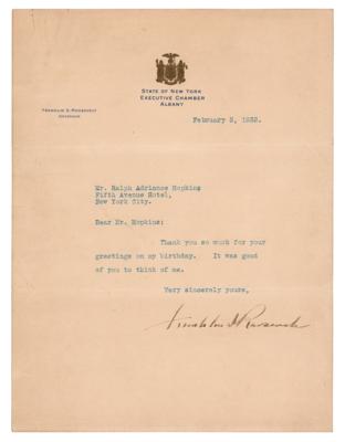 Lot #118 Franklin D. Roosevelt Typed Letter Signed
