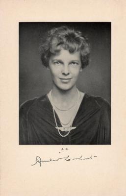 Lot #274 Amelia Earhart Signed Photograph
