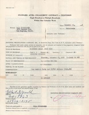 Lot #444 Ella Fitzgerald Document Signed