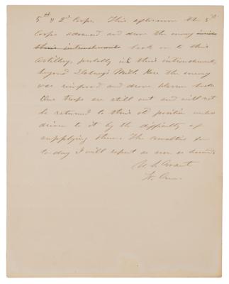 Lot #20 U. S. Grant Writes Secretary of War Edwin M. Stanton, Sending a Petersburg Casualty Report Two Months Before Lee's Surrender - Image 3