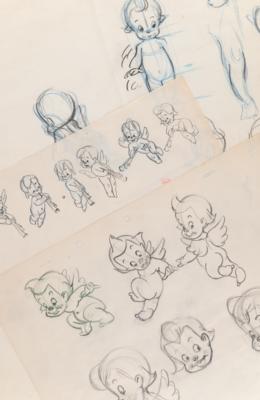 Lot #579 Cherub production model drawings (3) from
