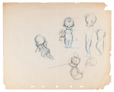 Lot #579 Cherub production model drawings (3) from Fantasia - Image 3