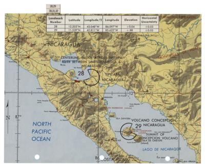 Lot #247 Apollo 9 Landmark Map Checklist Page