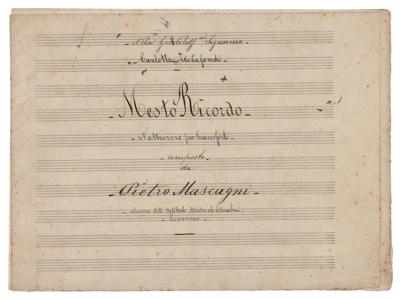 Lot #318 Pietro Mascagni Autograph Musical