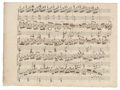 Lot #318 Pietro Mascagni Autograph Musical Manuscript Signed: 'Mesto Ricordo, Notturno per Pianoforte' - Image 3